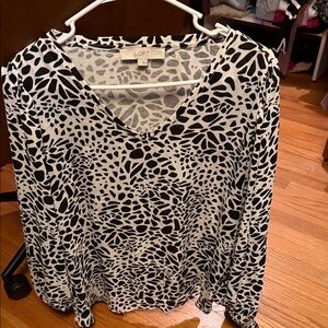 LOFT Monochrome Patterned Blouses Bundle (3 size large)